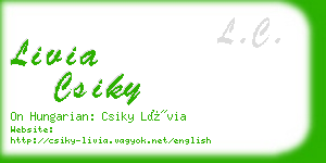 livia csiky business card